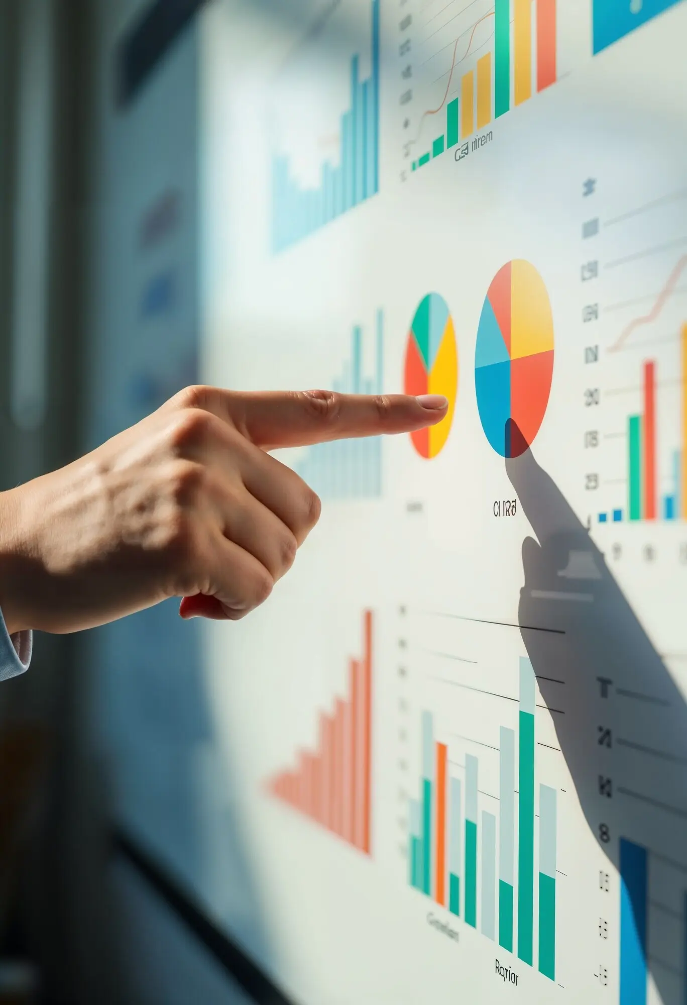 Angestellte Person, die in einem Marketingumfeld arbeitet