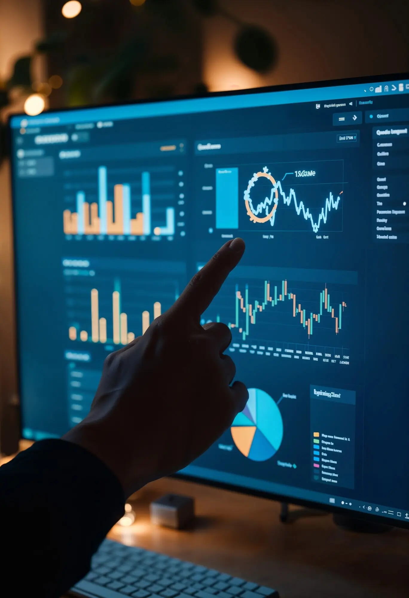 Angestellte Person, die in einem Marketingumfeld arbeitet.